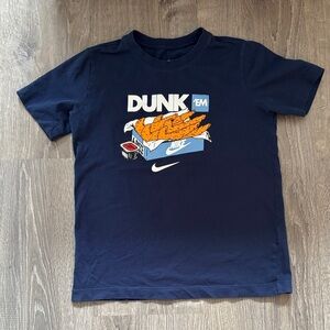 Nike Kids Dunk Em Graphic Tee - Navy, Medium kids